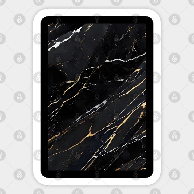 Elegant black marble design Sticker by Spaceboyishere